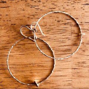 Stell & Dot Gold Hammered Earrings